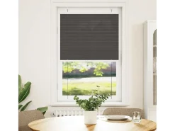 Estor plisado 70x150 cm ancho tela 69,4 cm poliéster Negro Best
