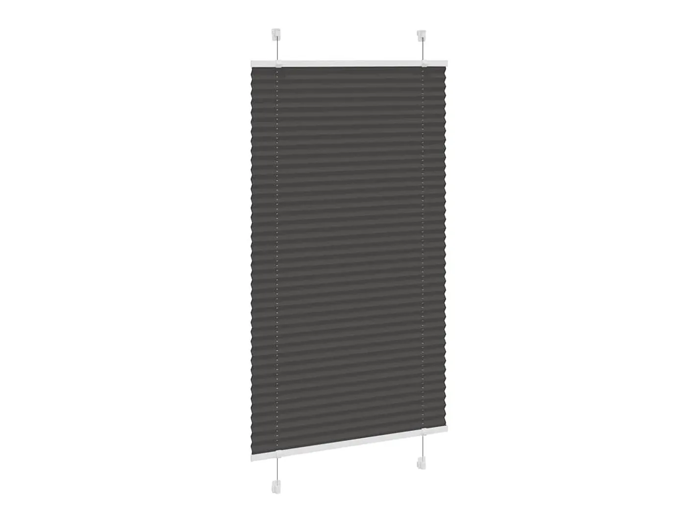 Ropa De Casa-Estor plisado 75x150 cm ancho tela 74,4 cm poliéster Negro