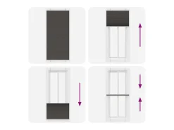 Best Estor plisado 100x200 cm ancho tela 99,4 cm poliéster Negro
