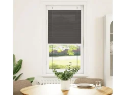 Ropa De Casa-Estor plisado 65x100 cm ancho tela 64,4 cm poliéster Negro