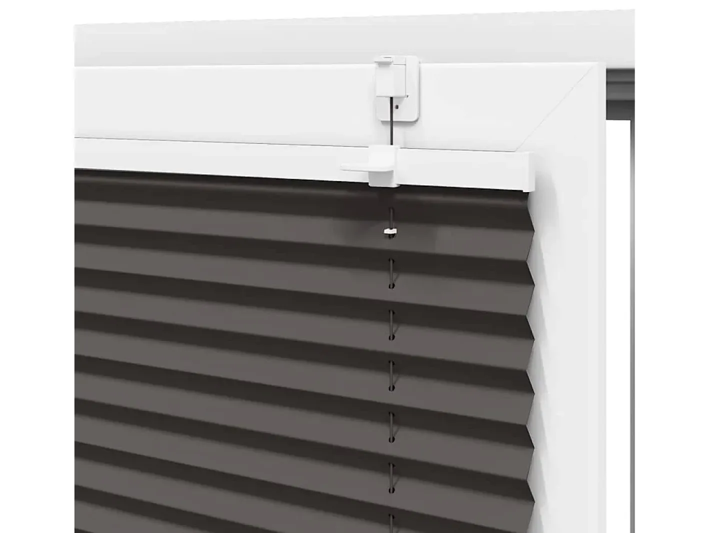 Best Estor plisado 45x200 cm ancho tela 44,4 cm poliéster Negro