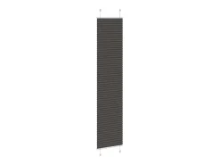 Estor plisado 50x200 cm ancho tela 49,4 cm poliéster Negro