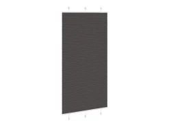 Ropa De Casa-Estor plisado 105x200 cm ancho tela 104,4cm poliéster Negro