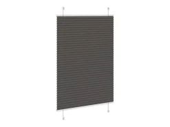 Estor plisado 85x150 cm ancho tela 84,4 cm poliéster Negro Hot