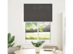 Estor plisado 85x150 cm ancho tela 84,4 cm poliéster Negro Hot