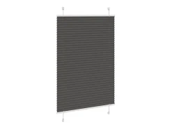 Outlet Estor plisado 100x100 cm ancho tela 99,4 cm poliéster Negro