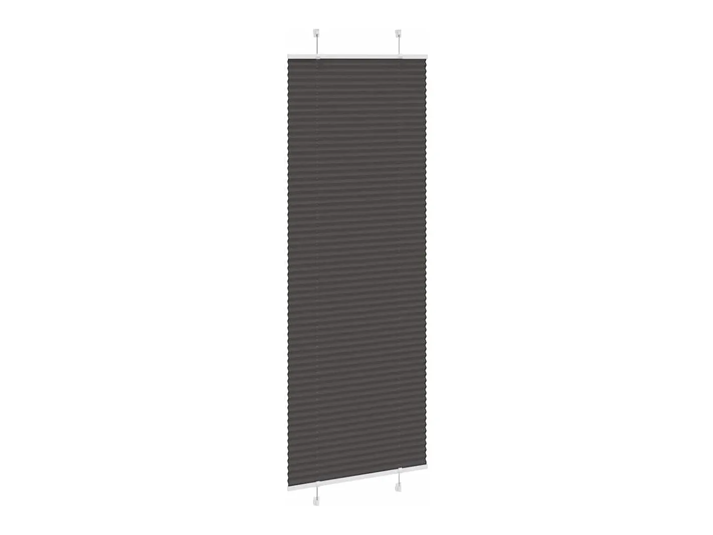 Ropa De Casa-Estor plisado 70x200 cm ancho tela 69,4 cm poliéster Negro
