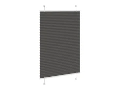 Estor plisado 95x100 cm ancho tela 94,4 cm poliéster Negro Hot