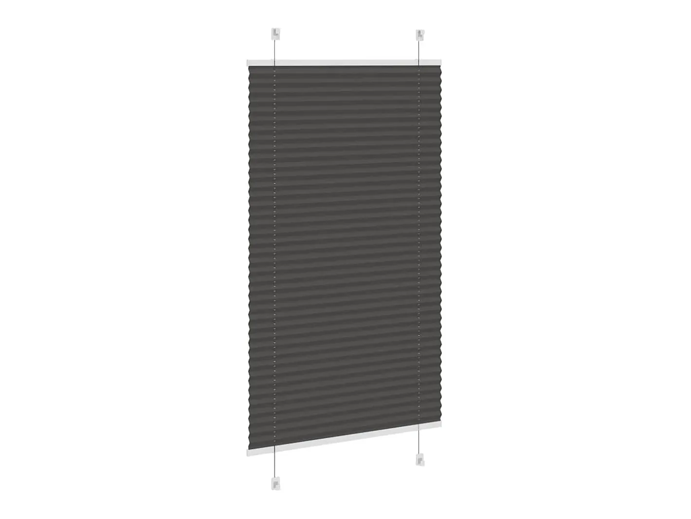 Ropa De Casa-Estor plisado 80x100 cm ancho tela 79,4 cm poliéster Negro