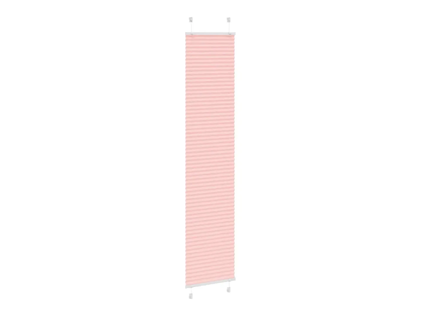 Estor plisado 40x200 cm ancho tela 39,4 cm poliéster Rosa Clearance