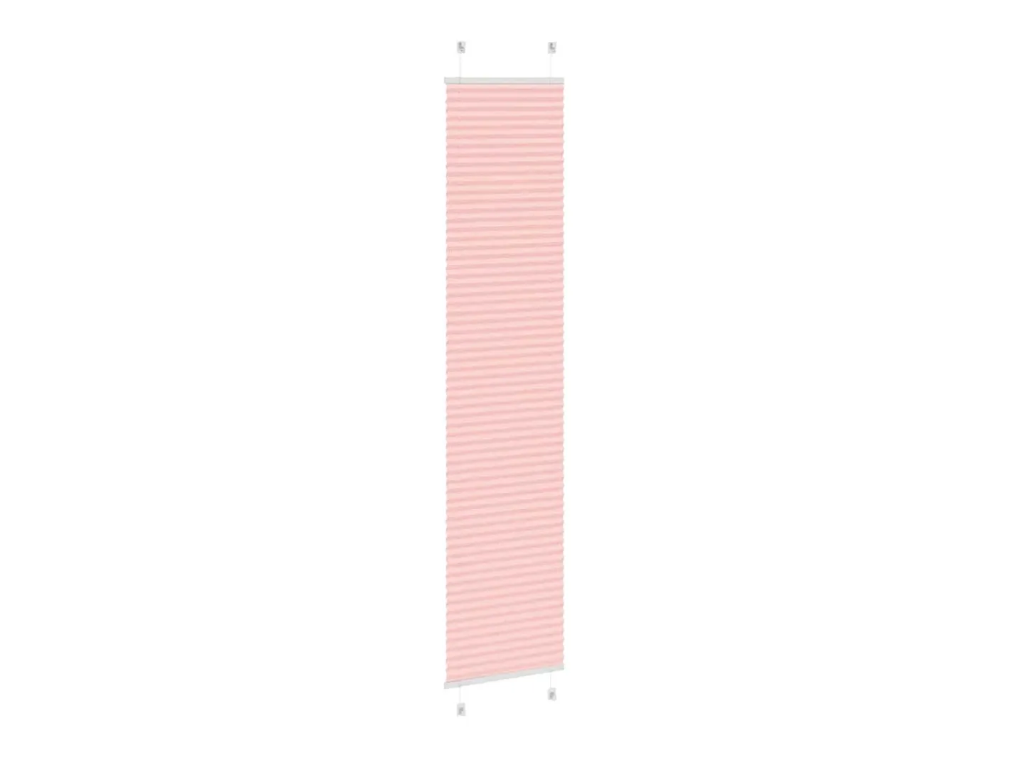 Estor plisado 40x200 cm ancho tela 39,4 cm poliéster Rosa Clearance
