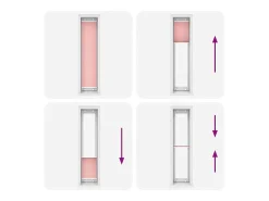 Hot Estor plisado 50x200 cm ancho tela 49,4 cm poliéster Rosa