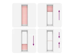 Clearance Estor plisado 65x200 cm ancho tela 64,4 cm poliéster Rosa