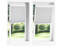 Clearance Estor plisado 55x200 cm ancho tela 54,4 cm poliéster Rosa