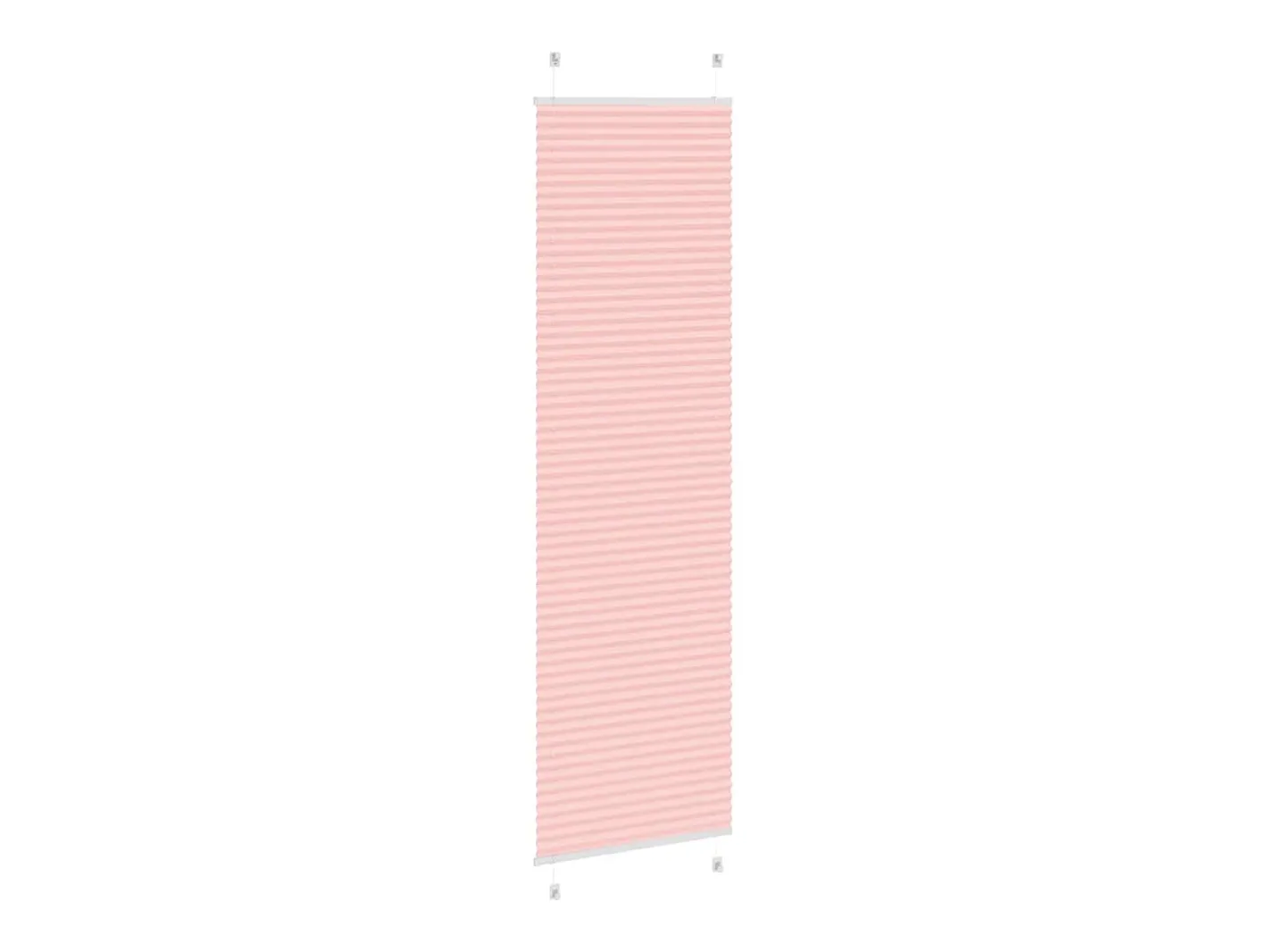 Estor plisado 60x200 cm ancho tela 59,4 cm poliéster Rosa Discount