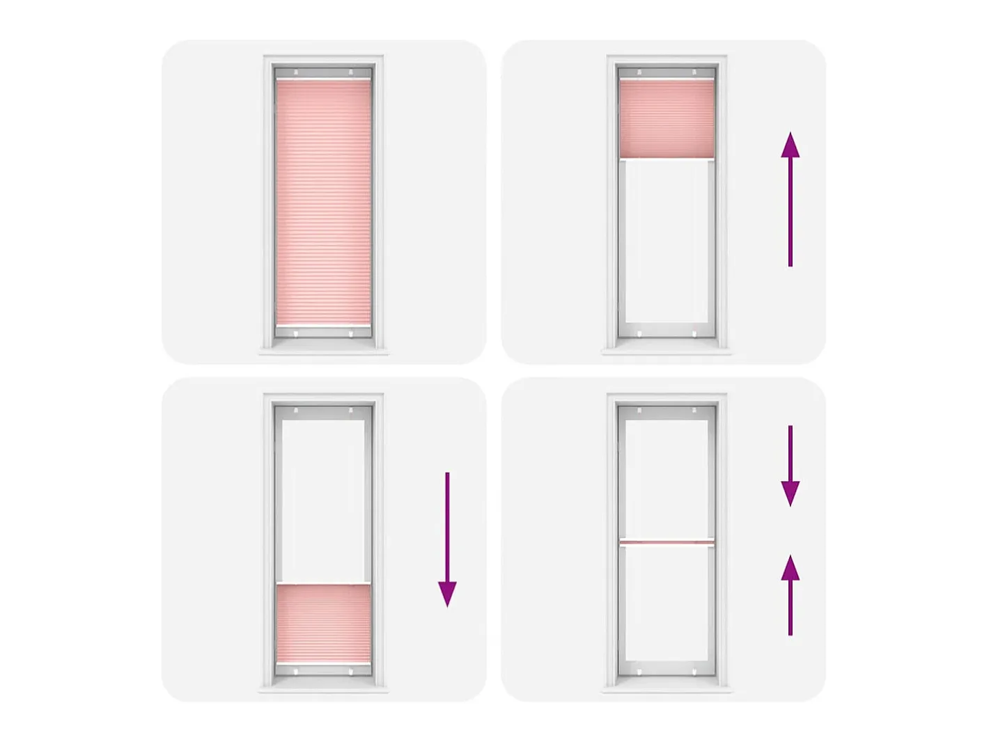 Estor plisado 75x200 cm ancho tela 74,4 cm poliéster Rosa Online