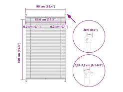 Hot Estor plisado 90x100 cm Blanco