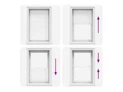 Hot Estor plisado 90x100 cm Blanco