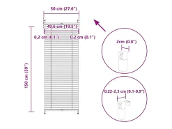 Estor plisado 50x150 cm Blanco Best