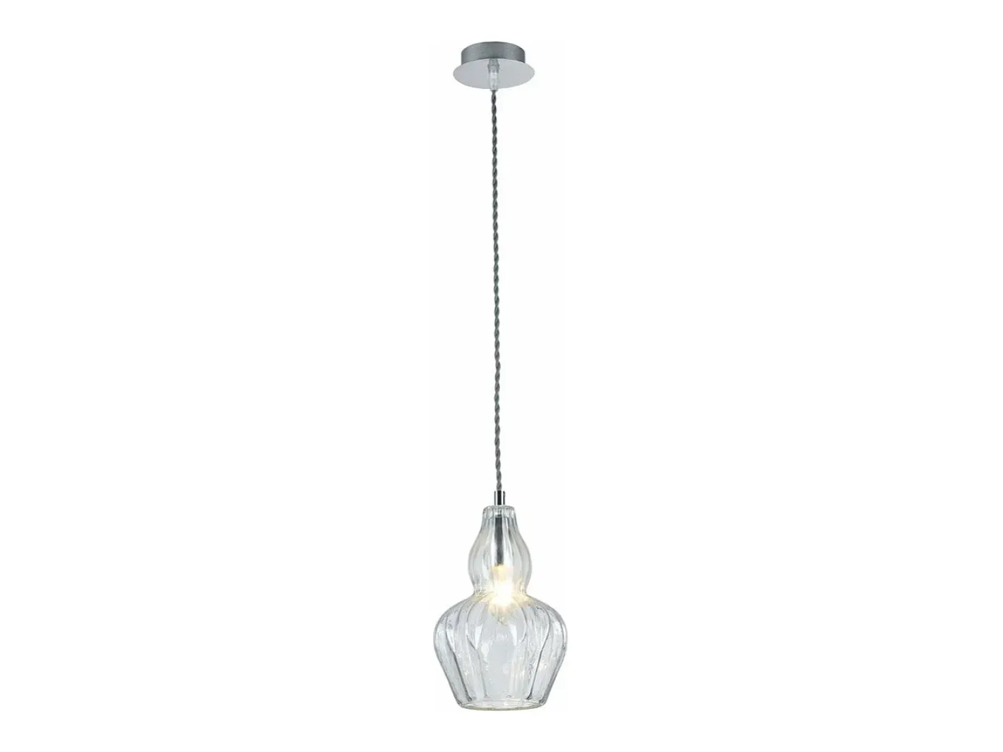 Outlet Maytoni Eustoma Lámpara Colgante Techo Dome Níquel, 1 Luz, E14 Transparente