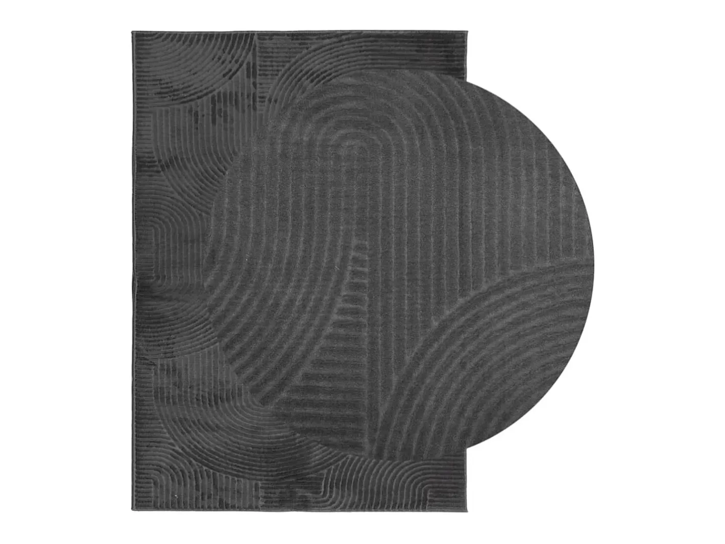 Sale Garden Furniture Everlyn Alfombra pelo corto look escandinavo IZA antracita 140x200 cm Gris antracita
