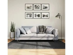 Sale Garden Furniture Everlyn Alfombra pelo corto look escandinavo IZA antracita 140x200 cm Gris antracita