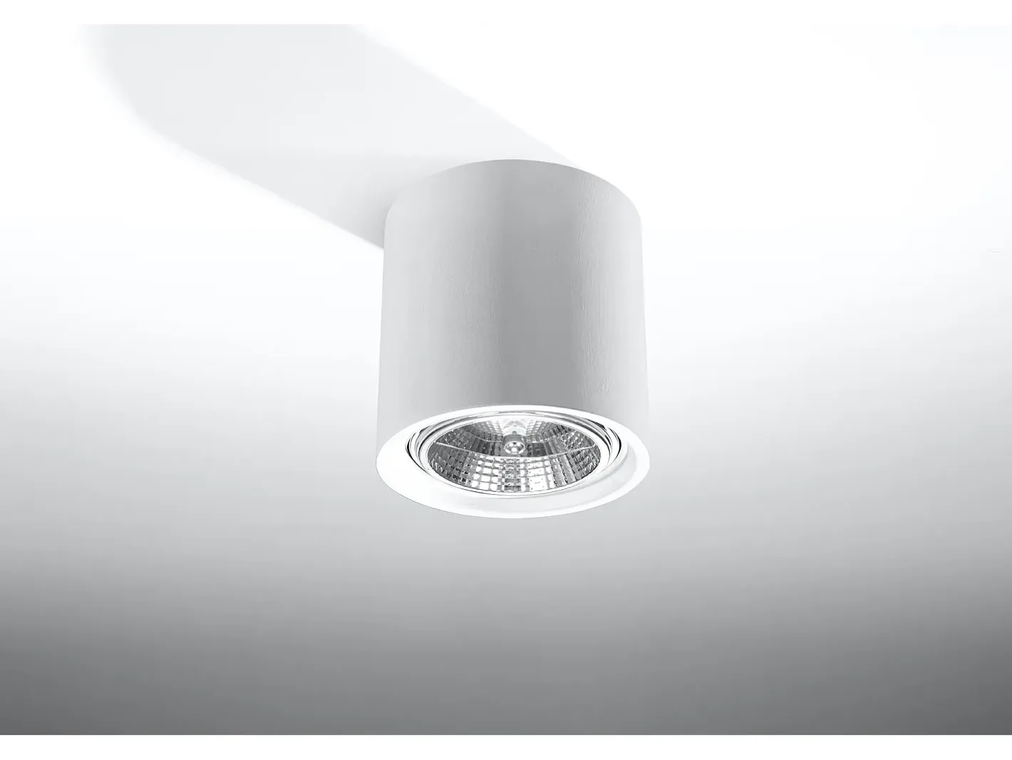 Sollux Lighting Plafón-Faretti a plafone Applique in ceramica bianca GU10/ES111 Downlights de superficie Cermaic Aplique GU10 / ES111 Blanco