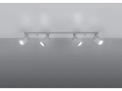 Sollux Lighting Plafón-Faretto Barre Incasso 4 Luci Bianco GU10 Barras de foco Flush 4 Light White GU10 Blanco
