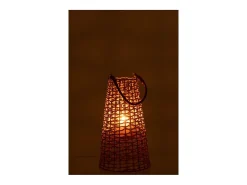 Outlet J-Line Farol de mimbre 30x30x55 cm Beige