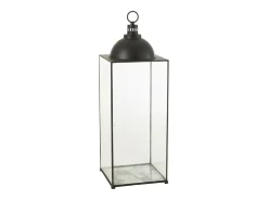 J-Line Farol metal 41x41x121cm Negro New