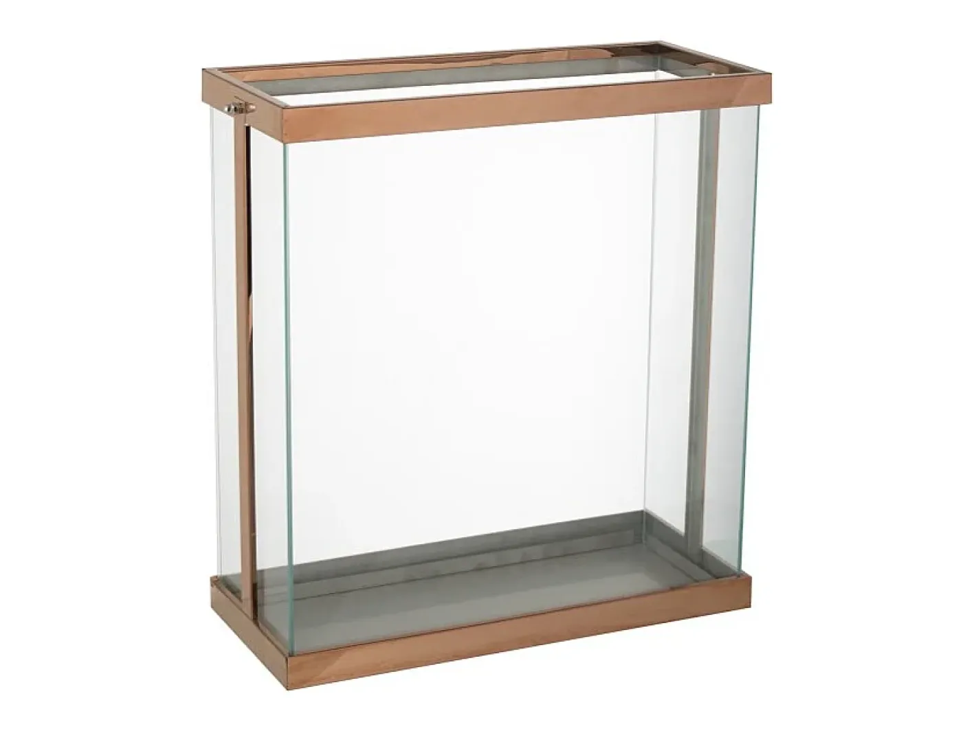 J-Line Iluminación Exterior-Farol rectangular de vidrio 41.5*18*45 cm Dorado