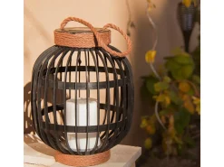 Best Lumisky Farol solar decorativo H30cm FIDJY Negro