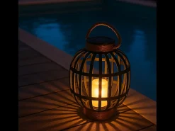 Best Lumisky Farol solar decorativo H30cm FIDJY Negro