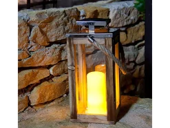 Lumisky Iluminación Exterior-Farol solar decorativo H28CM OAKY Color natural claro