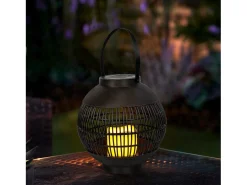 7H SEVENON Iluminación Exterior-Farol Solar LED Exterior Redondo Marrón 3000K 7hSevenOn Outdoor Marru00f3n