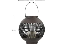7H SEVENON Iluminación Exterior-Farol Solar LED Exterior Redondo Marrón 3000K 7hSevenOn Outdoor Marru00f3n