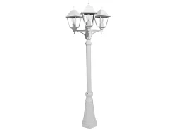 AKUNADECOR Farola De 3 Luces Spica Blanca En Aluminio Ip44 Blanco Online