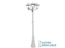 AKUNADECOR Farola De 3 Luces Spica Blanca En Aluminio Ip44 Blanco Online