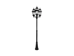 AKUNADECOR Iluminación Exterior-Farola Para Jardin De Aluminio Becrux Acabado Ip44 Negro