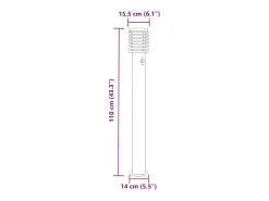 Discount Helloshop26 Farolas y sensores para exterior 3 piezas acero inoxidable negro 02_0042575 Gris