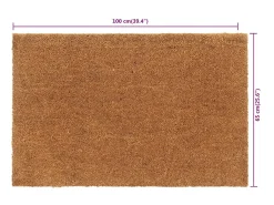 Felpudo de fibra de coco natural 65x100 cm ES346615 Marru00f3n