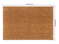 Felpudo de fibra de coco natural 60x90 cm ES629806 Marru00f3n Sale
