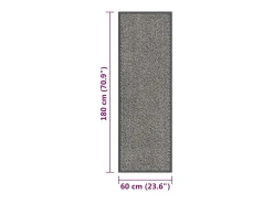 Felpudo-Felpudo de nudo marrón claro 60x180 cm ES407887 Marru00f3n
