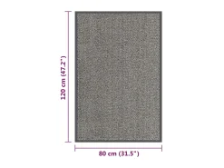 Felpudo-Felpudo de nudo marrón claro 80x120 cm ES973810 Marru00f3n