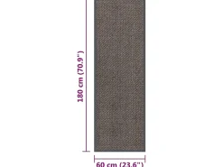 Felpudo-Felpudo de nudo marrón oscuro 60x180 cm ES577233 Marru00f3n