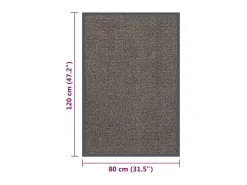 Felpudo-Felpudo de nudo marrón oscuro 80x120 cm ES429849 Marru00f3n