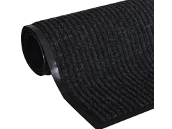 vidaxl Felpudo-Felpudo de PVC 90 x 60 cm Antideslizante y Fácil de Limpiar Negro