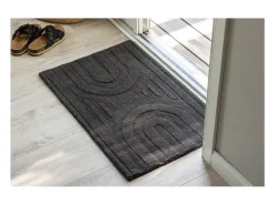 ebuy24 Alfombra De Salón-Felpudo Nora 80x50cm gris oscuro. Gris antracita