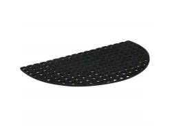 Hot Felpudo semicircular de goma 45x75 cm ES521539 Negro