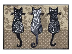 Sale Felpudo 50x75 tejido estampado animales KATBANDE marrón Marru00f3n
